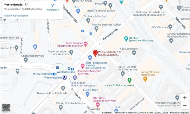 PM Studios Fotostudio Standort in München, Westendstraße 177